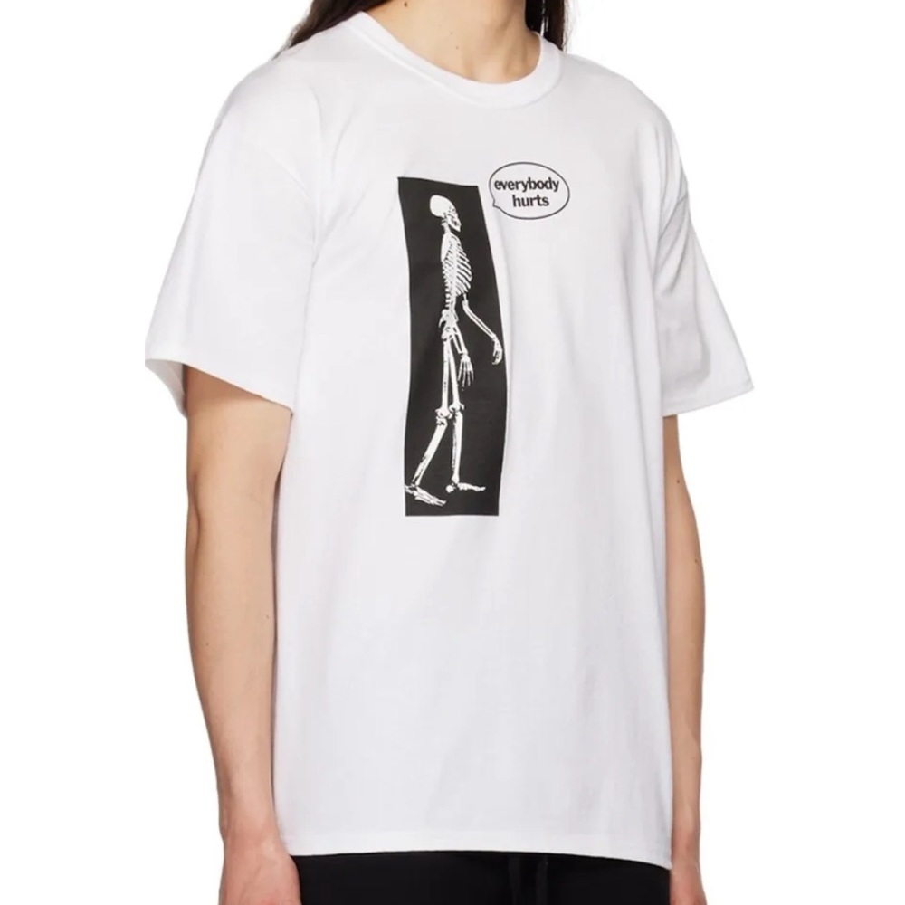NWT NOAH NY brand "Everybody Hurts" t shirt white Medium